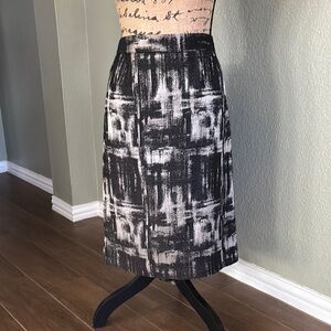 Talbots Monochrome A-Line Skirt